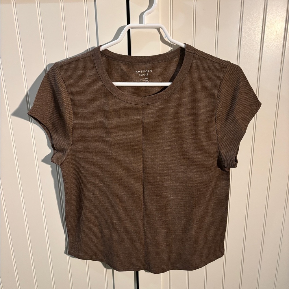 American Eagle Waffle Hey Baby Tee